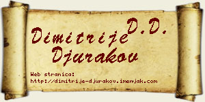 Dimitrije Đurakov vizit kartica
